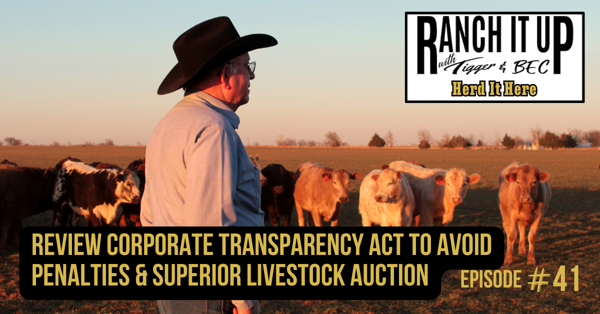 Review Corporate Transparency Act To Avoid Penalties & Superior Livestock Auction