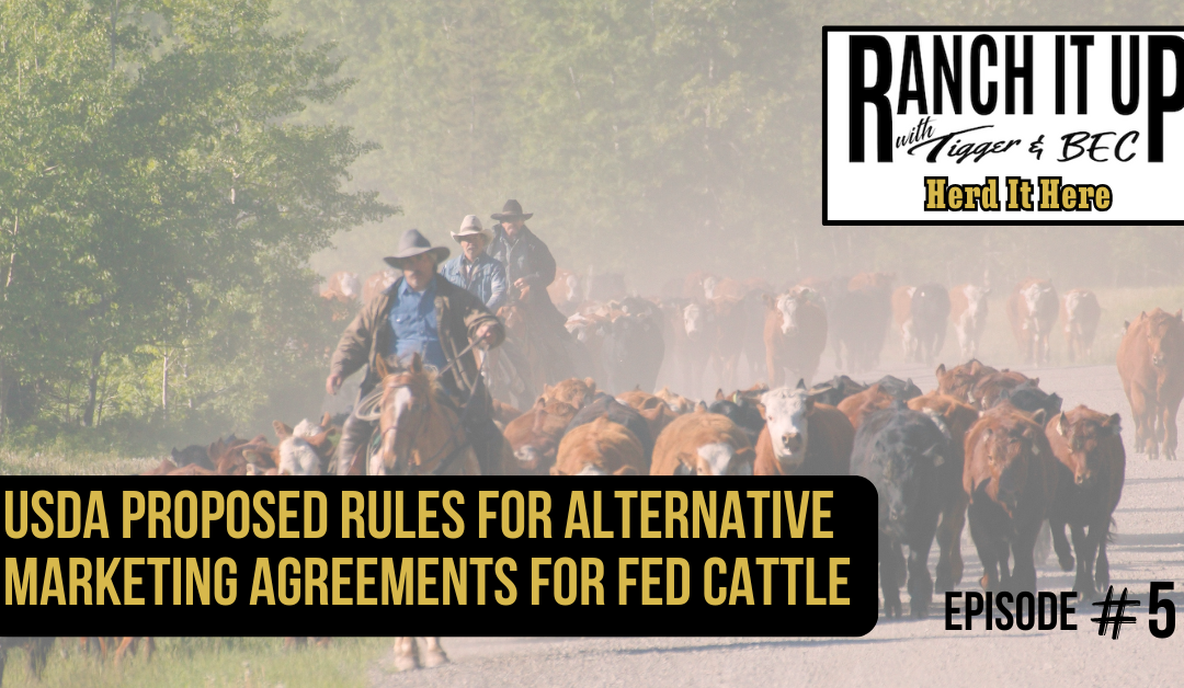 USDA Proposed Rules For Alternative Marketing Agreements For Fed Cattle